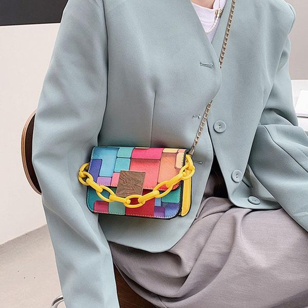 evening bags women's bag colorful contrasting fashion style shoulder chain sequined square handbag personality all-match crossbody
evening bags women's bag colorful contrasting fashion style shoulder chain sequined square handbag personality all-match crossbody