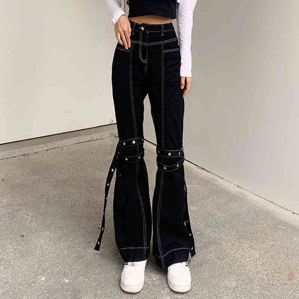 jean denim breeches women bandage boyfriend enlargement pants in fashion slouchy broad female aesthetic punk gothic black streetwear, Blue
jean denim breeches women bandage boyfriend enlargement pants in fashion slouchy broad female aesthetic punk gothic black streetwear, Blue