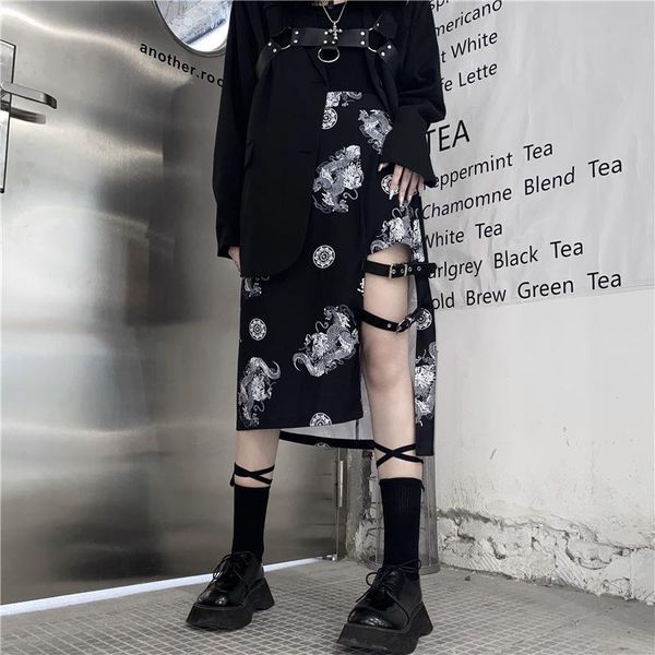 skirts ruibbit spring autumn punk gothic harajuku black skirt fashion loose female long bandage half-length
skirts ruibbit spring autumn punk gothic harajuku black skirt fashion loose female long bandage half-length