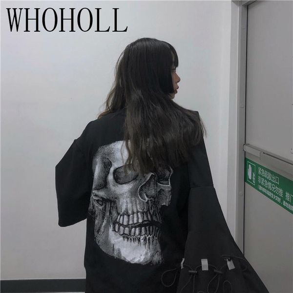 women's t-shirt whoholl 2021 summer women gothic tshirts dark back skull print short sleeve long loose hip hop street top, White
women's t-shirt whoholl 2021 summer women gothic tshirts dark back skull print short sleeve long loose hip hop street top, White