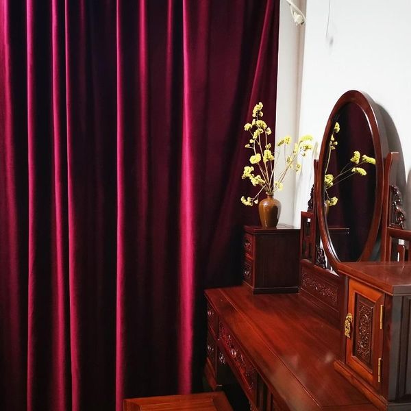 customized light luxury royal silk velvet retro wine red curtains american simple nordic modern thick shading curtain & drapes
customized light luxury royal silk velvet retro wine red curtains american simple nordic modern thick shading curtain & drapes