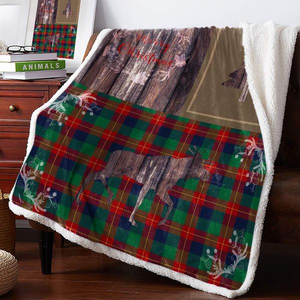 Sherpa Fleece Throw Blanket- Merry Christmas Plaid Elk and Xmas Tree Silhouette Fuzzy Soft Flannel Blanket Reversible Ultra
Sherpa Fleece Throw Blanket- Merry Christmas Plaid Elk and Xmas Tree Silhouette Fuzzy Soft Flannel Blanket Reversible Ultra