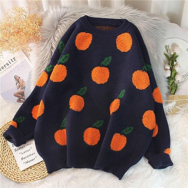 women's sweaters women turtleneck knitted college style orange pattern loose long sleeve pullover thickening autumn winter 2021, White;black
women's sweaters women turtleneck knitted college style orange pattern loose long sleeve pullover thickening autumn winter 2021, White;black