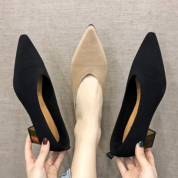 dress shoes 2021 spring est pumps women fashion v mouth stretchy fabric heels mid heel pointy toe slip on office, Black
dress shoes 2021 spring est pumps women fashion v mouth stretchy fabric heels mid heel pointy toe slip on office, Black
