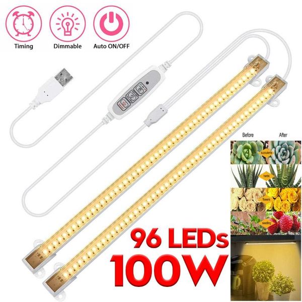 2pcs 100w usb led grow light strips full spectrum timer warm bars for plants phyto lamp phytolamp with power adapter lights
2pcs 100w usb led grow light strips full spectrum timer warm bars for plants phyto lamp phytolamp with power adapter lights