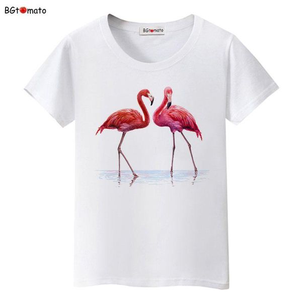 women's t-shirt bgtomato harajuku shirt fashion loose flamingos print tee femme art shirts casual cartoon, White
women's t-shirt bgtomato harajuku shirt fashion loose flamingos print tee femme art shirts casual cartoon, White