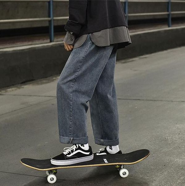 men's jeans straight skateboard pants loose wide leg hip hop streetwear pantalon homme jean moda masculina korean 2022, Blue
men's jeans straight skateboard pants loose wide leg hip hop streetwear pantalon homme jean moda masculina korean 2022, Blue