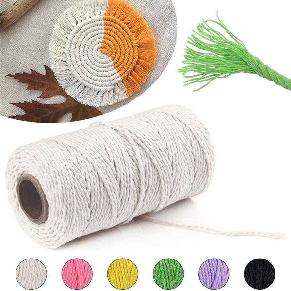 yarn 200m 3mm cotton cord macrame rope twisted string for handmade natural diy home wedding accessories gift, Black;white
yarn 200m 3mm cotton cord macrame rope twisted string for handmade natural diy home wedding accessories gift, Black;white