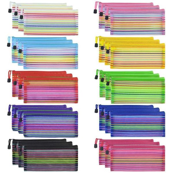 mesh zipper bags pencil multifunctional for storing stationery and office supplies, about 23x11cm
mesh zipper bags pencil multifunctional for storing stationery and office supplies, about 23x11cm