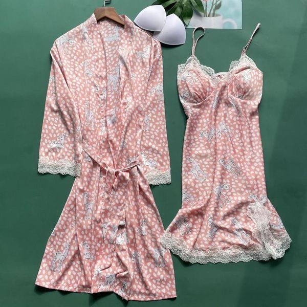 women's sleepwear women pink robe set lace 2pcs satin silky sleep female v-neck nighty&robe casual kimono gown homewear, Black;red
women's sleepwear women pink robe set lace 2pcs satin silky sleep female v-neck nighty&robe casual kimono gown homewear, Black;red