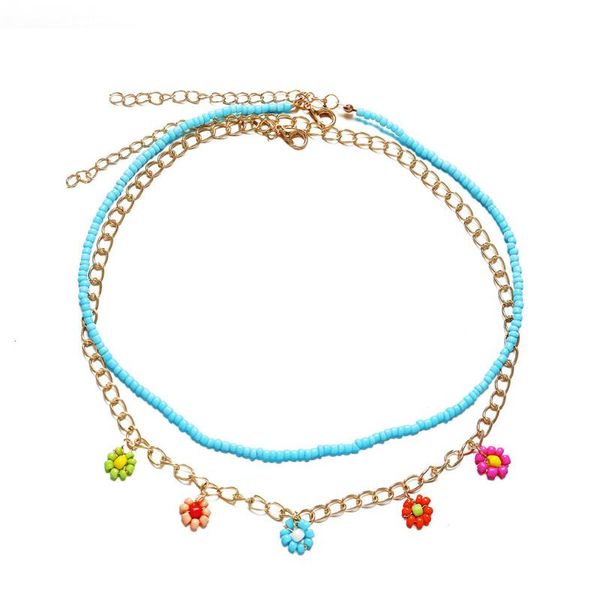 pendant necklaces creative temperament multi-layer pearl daisy necklace jewelry accessories, Silver
pendant necklaces creative temperament multi-layer pearl daisy necklace jewelry accessories, Silver