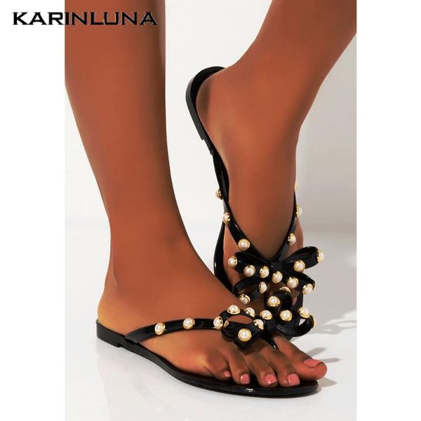 slippers karin 2021 ins pearls fashion flip flops leisure comfortable flat beach vacation summer sandal women shoes, Black
slippers karin 2021 ins pearls fashion flip flops leisure comfortable flat beach vacation summer sandal women shoes, Black