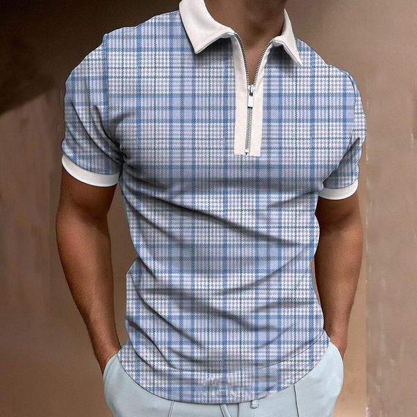 men's polos spring fashion zipper patchwork pullover summer turn-down collar mens casual men plaid print short sleeve shirts, White;black
men's polos spring fashion zipper patchwork pullover summer turn-down collar mens casual men plaid print short sleeve shirts, White;black