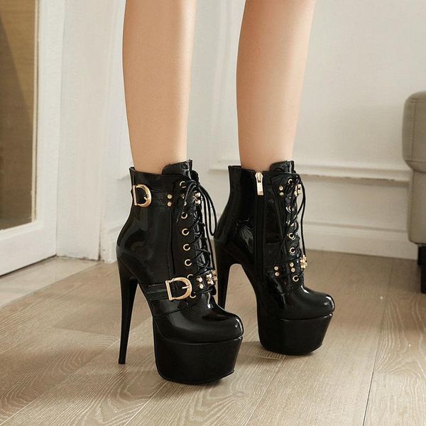 boots ankle women platform belt buckle super high heel autumn and winter thick bottom waterproof short fashi, Black
boots ankle women platform belt buckle super high heel autumn and winter thick bottom waterproof short fashi, Black