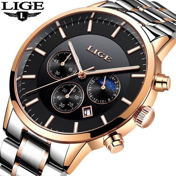 wristwatches 2021 mens watches lige men's fashion sports quartz watch men stainless steel waterproof relogio masculino, Slivery;brown
wristwatches 2021 mens watches lige men's fashion sports quartz watch men stainless steel waterproof relogio masculino, Slivery;brown