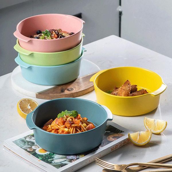 bowls nordic matte tableware binaural ceramic baking bowl household kitchen pure color soup baked rice
bowls nordic matte tableware binaural ceramic baking bowl household kitchen pure color soup baked rice