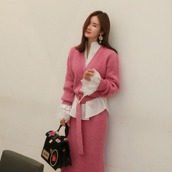 arrive autumn and winter korea chic women's sweater cardigan fashion high waist two pieces suits work wear ol skirt set 210514, White
arrive autumn and winter korea chic women's sweater cardigan fashion high waist two pieces suits work wear ol skirt set 210514, White