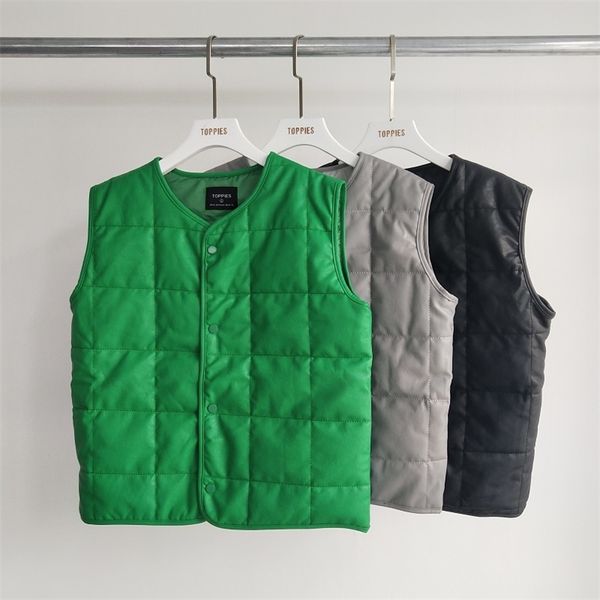 ies spring autumn faux leather sleeveless vest jacket vintage women leather waistcoat casual warm elegant coat 210910, Black;white
ies spring autumn faux leather sleeveless vest jacket vintage women leather waistcoat casual warm elegant coat 210910, Black;white