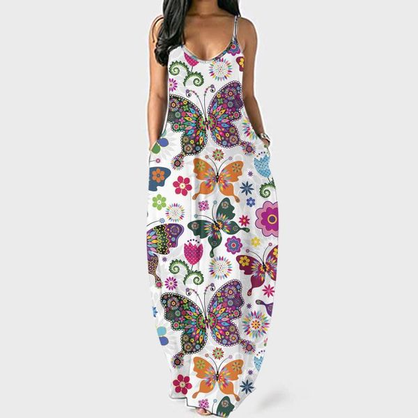 casual dresses vintage women dress o-neck butterfly print sleeveless plus size long with pocket spaghetti strap loose robe vestidos y2k, Black;gray
casual dresses vintage women dress o-neck butterfly print sleeveless plus size long with pocket spaghetti strap loose robe vestidos y2k, Black;gray