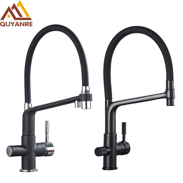 quyanre black white filtered kitchen faucets pull out 360 rotation mixer tap pure water crane for kitchen filtered water taps
quyanre black white filtered kitchen faucets pull out 360 rotation mixer tap pure water crane for kitchen filtered water taps