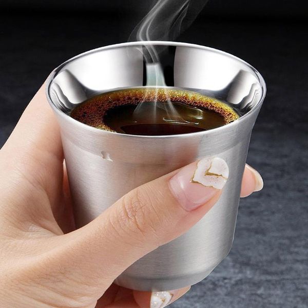 mugs double wall stainless steel coffee mug 80ml/160ml portable cup travel tumbler jug milk tea cups office water
mugs double wall stainless steel coffee mug 80ml/160ml portable cup travel tumbler jug milk tea cups office water