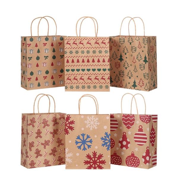 gift wrap cabilock 24pcs christmas kraft bags 6 patterns paper portable festive xmas party with handle for christ
gift wrap cabilock 24pcs christmas kraft bags 6 patterns paper portable festive xmas party with handle for christ