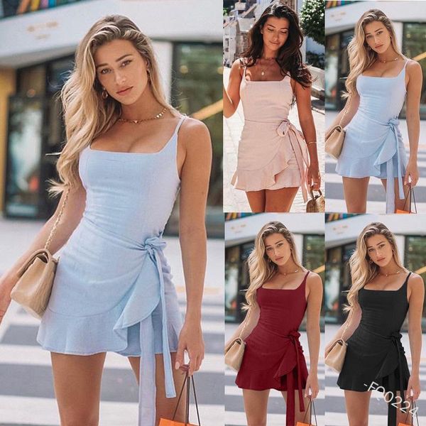 casual dresses women's solid color mini dress camisole waist belt jumpsuit skirt sleeveless high ruffles sashes square neck women, Black;gray
casual dresses women's solid color mini dress camisole waist belt jumpsuit skirt sleeveless high ruffles sashes square neck women, Black;gray