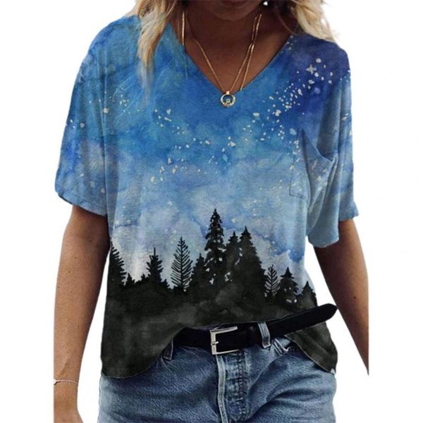 women's t-shirt women loose summer t-shirts casual short sleeve v-neck landscape/butterfly print tee shirt femme plus size lady, White
women's t-shirt women loose summer t-shirts casual short sleeve v-neck landscape/butterfly print tee shirt femme plus size lady, White
