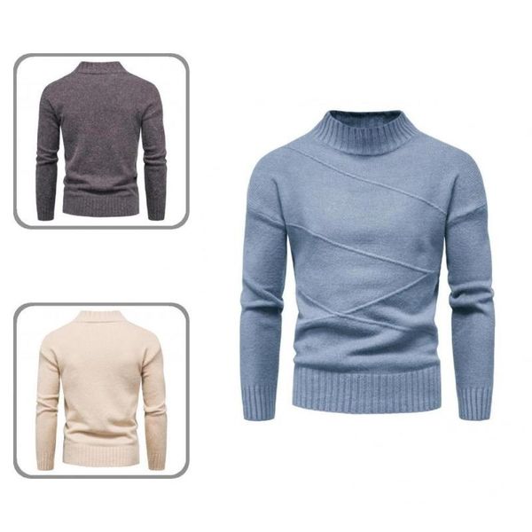 men's sweaters warm simple men slim half high collar pullover daily wear, White;black
men's sweaters warm simple men slim half high collar pullover daily wear, White;black