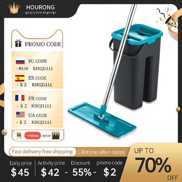 floor mop with cleaning bucket flat mop quick-drying mop without leaving stains 360 degree angle adjustment squeeze
floor mop with cleaning bucket flat mop quick-drying mop without leaving stains 360 degree angle adjustment squeeze