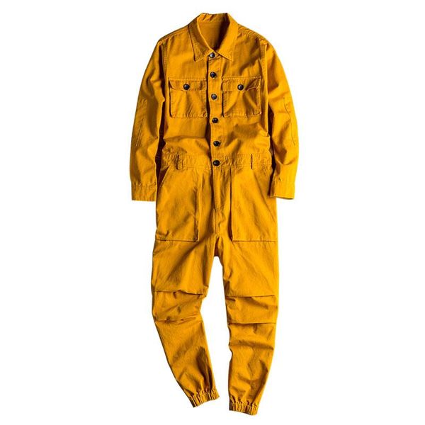 loose overalls men's jumpsuit long sleeve lapel beam feet cotton hip hop cargo pants green black yellow workwear trousers
loose overalls men's jumpsuit long sleeve lapel beam feet cotton hip hop cargo pants green black yellow workwear trousers