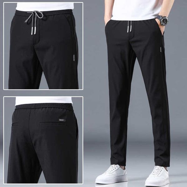 men's pants summer thin elastic casual slim straight tube korean youth fashion, Black
men's pants summer thin elastic casual slim straight tube korean youth fashion, Black