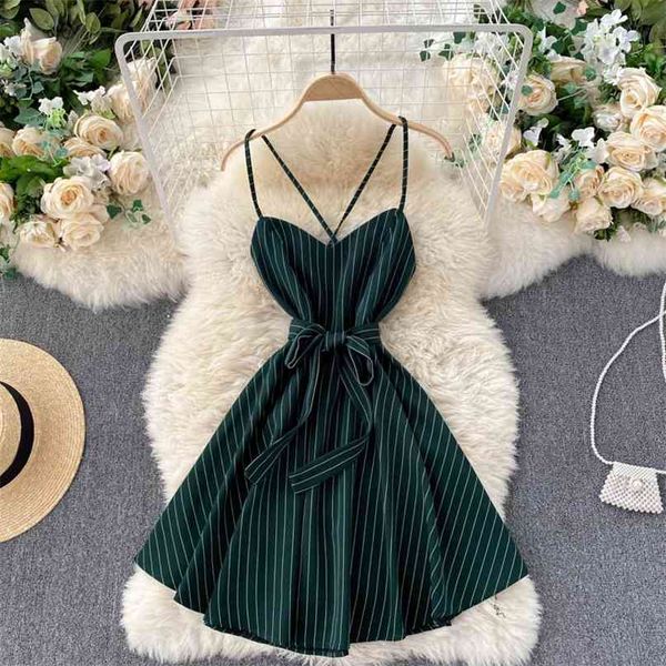 women fashion holiday stripe hollow summer a-line dress sleeveless korean vestido de mujer s014 210527, Black;gray
women fashion holiday stripe hollow summer a-line dress sleeveless korean vestido de mujer s014 210527, Black;gray