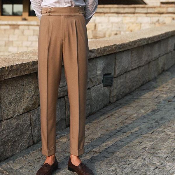 men's suits & blazers white leisure straight high waist trousers men's versatile office pants fashion business italian paris button, White;black
men's suits & blazers white leisure straight high waist trousers men's versatile office pants fashion business italian paris button, White;black