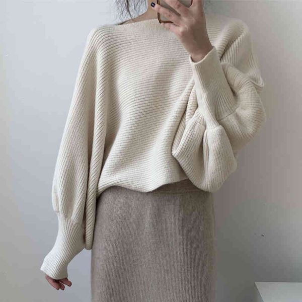 tees 2021 Pure Color O-Neck Knitted Big Fashion Sweater Long Women Pullovers Pull Femme, White
tees 2021 Pure Color O-Neck Knitted Big Fashion Sweater Long Women Pullovers Pull Femme, White