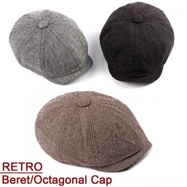 mens womens herringbone style berets retro woolen felt hat fashion wild casual flat octagonal cap, Blue;gray
mens womens herringbone style berets retro woolen felt hat fashion wild casual flat octagonal cap, Blue;gray