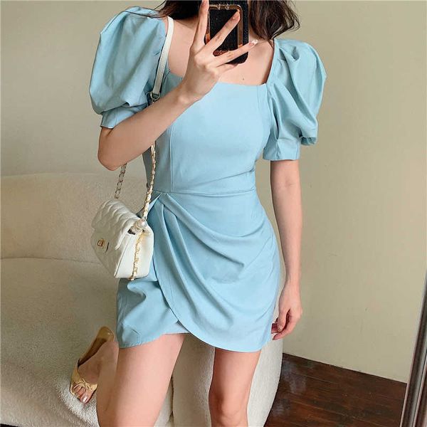 summer puff sleeve party dress women solid color square collar bodycon slim waist office ol ruched mini dresses 210526, Black;gray
summer puff sleeve party dress women solid color square collar bodycon slim waist office ol ruched mini dresses 210526, Black;gray