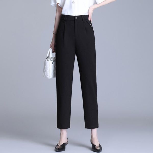 women's pants & capris 2021 s to 4xl spring autumn high waist harem women plus size loose slim small straight casual stretch black crop, Black;white
women's pants & capris 2021 s to 4xl spring autumn high waist harem women plus size loose slim small straight casual stretch black crop, Black;white
