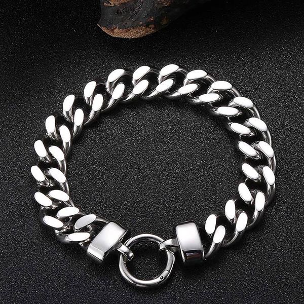 link, chain men simple 9mm stainless steel curb cuban link bracelets punk male wrist jewelry gifts gl0045, Black
link, chain men simple 9mm stainless steel curb cuban link bracelets punk male wrist jewelry gifts gl0045, Black