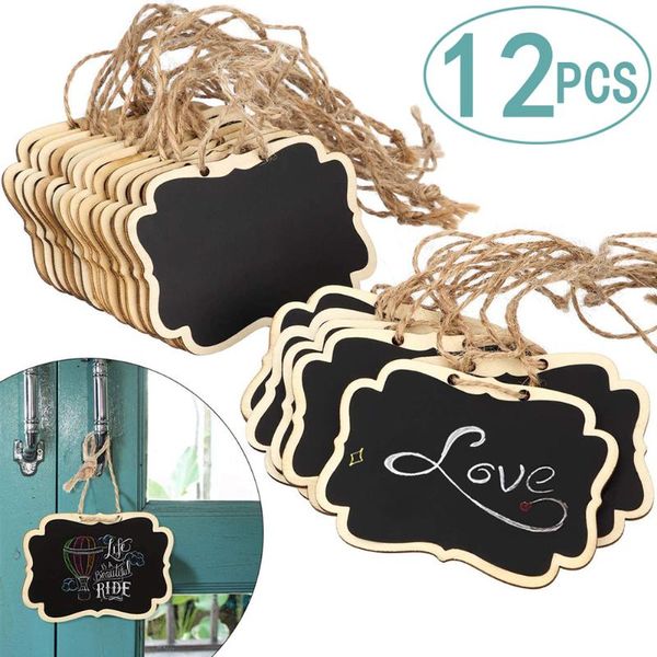 party decoration 12pcs/set mini erasable chalkboards wooden double sided blackboard with hanging string message board signs craft pendant
party decoration 12pcs/set mini erasable chalkboards wooden double sided blackboard with hanging string message board signs craft pendant