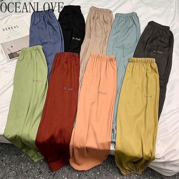 women's pants & capris oceanlove thin sweatpants women letters embroidery elastic high waist summer ropa mujer 2021 harem trousers fash, Black;white
women's pants & capris oceanlove thin sweatpants women letters embroidery elastic high waist summer ropa mujer 2021 harem trousers fash, Black;white