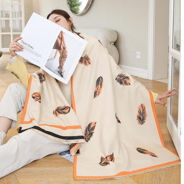 scarves brand 2021 warm pashmina thick blanket double-sided long women shawls and wraps winter cashmere scarf hijab echarpe, Blue;gray
scarves brand 2021 warm pashmina thick blanket double-sided long women shawls and wraps winter cashmere scarf hijab echarpe, Blue;gray