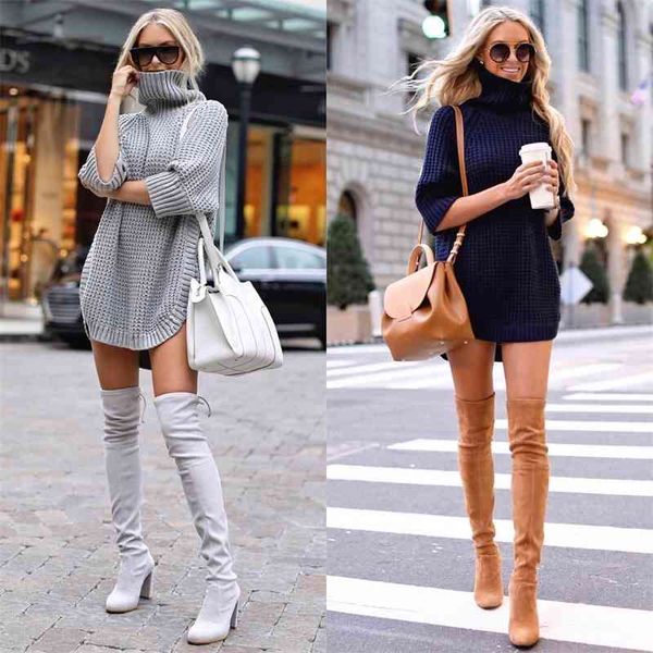 autumn winter casual loose long turtleneck pulover sweater dress women korean streetwear knit sleeve fluffy warm 210603, White;black
autumn winter casual loose long turtleneck pulover sweater dress women korean streetwear knit sleeve fluffy warm 210603, White;black