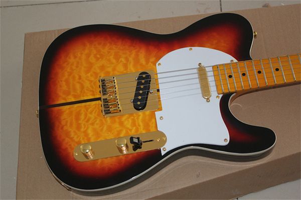 custom shop sunburst tuff dog tele electric guitar telecaster with merle haggard signature maple fingerboard white pickguard gold hardwares
custom shop sunburst tuff dog tele electric guitar telecaster with merle haggard signature maple fingerboard white pickguard gold hardwares