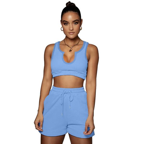 women's tracksuits women set solid sleeveless crop tanks pockets shorts two 2 piece sets active tracksuit fashion outfit summer sporty, Gray
women's tracksuits women set solid sleeveless crop tanks pockets shorts two 2 piece sets active tracksuit fashion outfit summer sporty, Gray