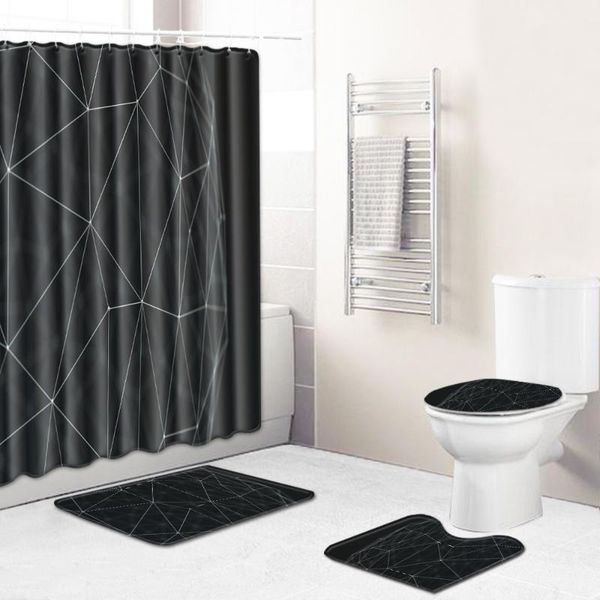 shower curtains random pattern delivery black geometric lines printing bathroom waterproof curtain 4pcs set toilet cover mat non-slip
shower curtains random pattern delivery black geometric lines printing bathroom waterproof curtain 4pcs set toilet cover mat non-slip
