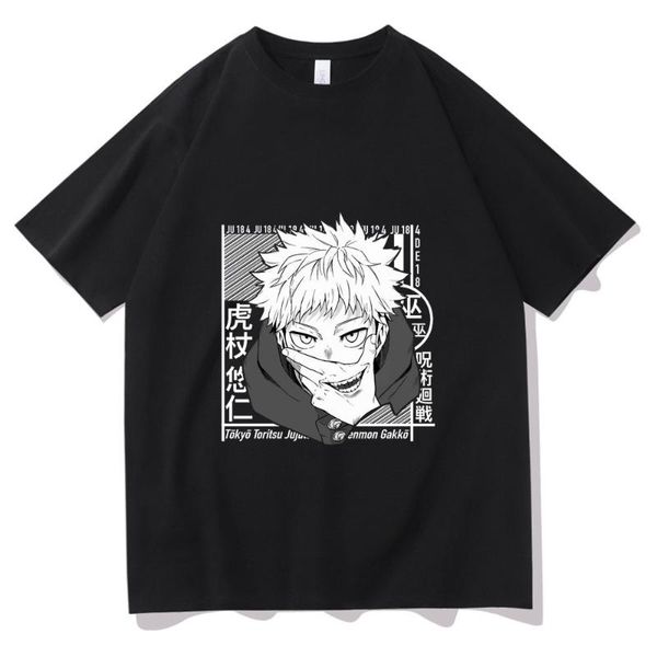men's t-shirts japan manga jujutsu kaisen t-shirt itadori yuji hipster t shirt oversize loose eu size men tee funny cool women tshirt, White;black
men's t-shirts japan manga jujutsu kaisen t-shirt itadori yuji hipster t shirt oversize loose eu size men tee funny cool women tshirt, White;black