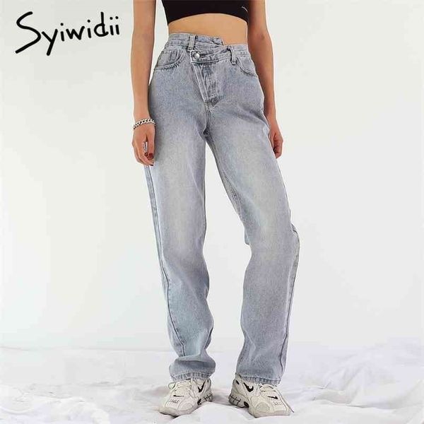 syiwidii button up jeans for women fashion korean denim pants irregular high waisted straight streetwear baggy 210809, Blue
syiwidii button up jeans for women fashion korean denim pants irregular high waisted straight streetwear baggy 210809, Blue