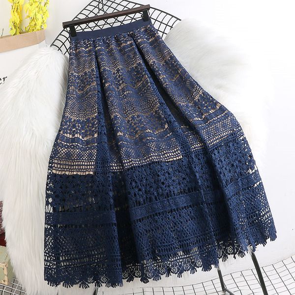 back women's high waist skirts 2021 spring mid-length crochet hollow bow great midi fashion female skirt zh229 gbaj, Black
back women's high waist skirts 2021 spring mid-length crochet hollow bow great midi fashion female skirt zh229 gbaj, Black