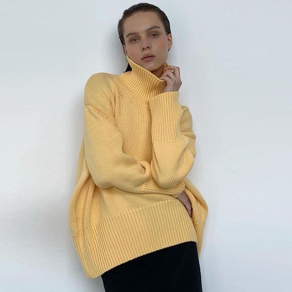 women's sweaters autumn high-neck solid color knitted sweater women casual long-sleeved pullover street all-match top, White;black
women's sweaters autumn high-neck solid color knitted sweater women casual long-sleeved pullover street all-match top, White;black